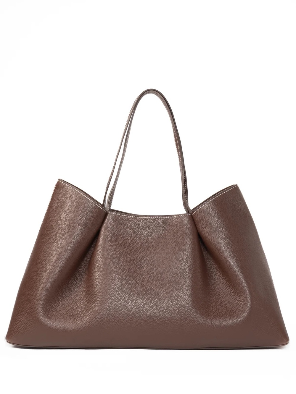 Elleme Dimple Tote Pebbled Leather Dark Brown
